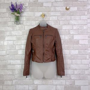 JouJou Brown Faux Leather Jacket
